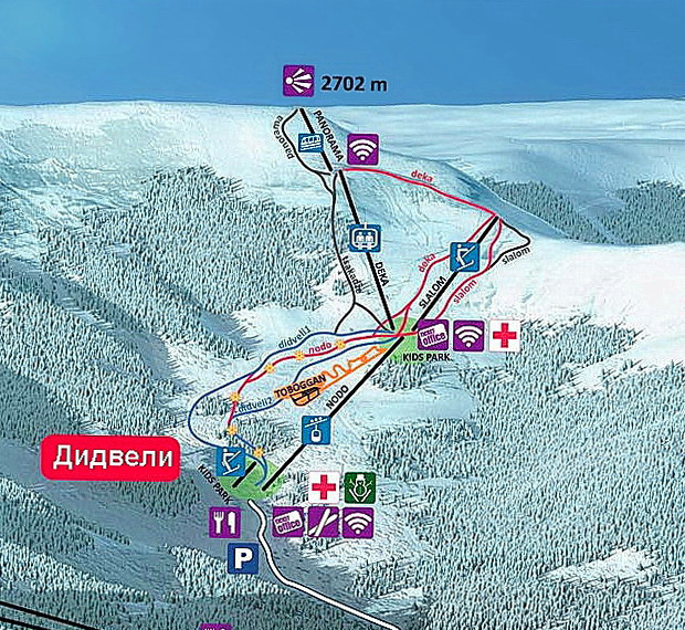 Дидвели. Схема трасс