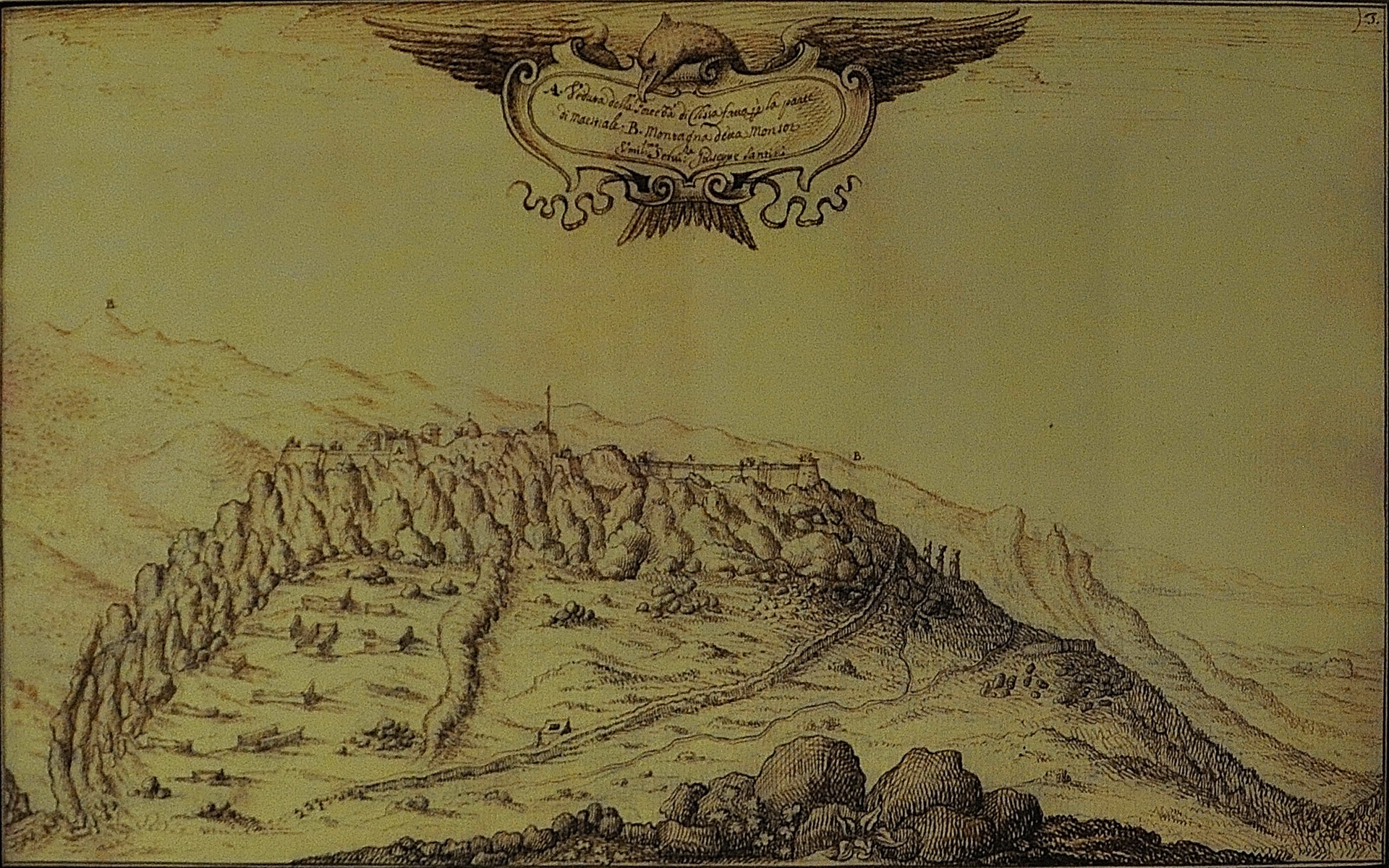 Клис, вид с севера, 1668 г.