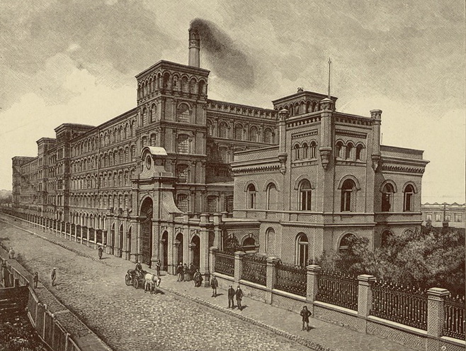 фабрика Израиля Познаньского в Лодзи 19 век