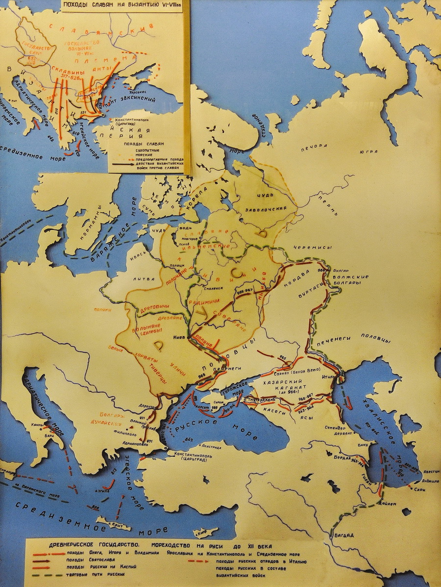 карта в музее ВМФ