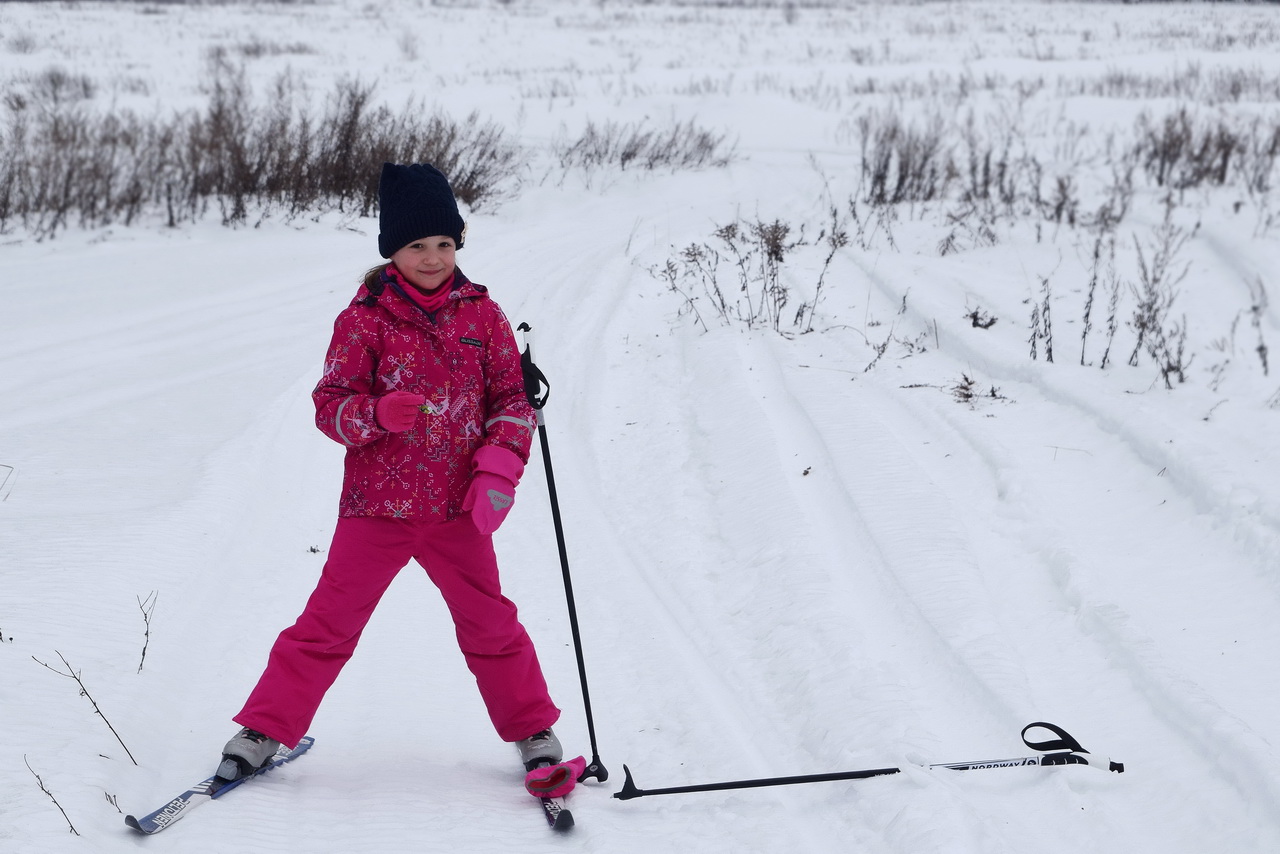 Лера зима 2019 лыжная прогулка